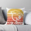 Mr Beast Funny Mr Gaming Sunset Silhouette Throw pillow Official Mr Beast Shop Merch