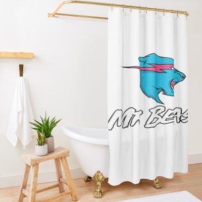 Funny Mr Beast With Gamingtyle Shower curtain Official Mr Beast Shop Merch